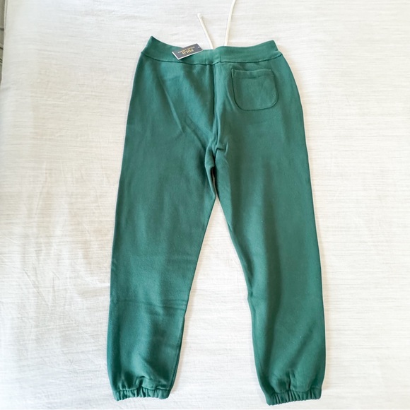 POLO RALPH LAUREN RL Athletic Fleece Sweatpants/Joggers Green Orange Pony - Picture 7 of 14